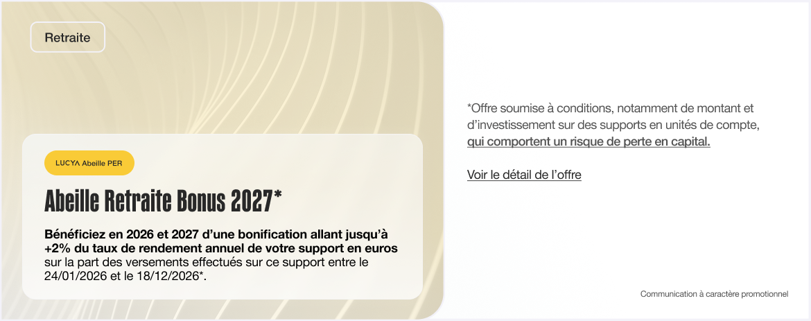 Offre Abeille Retraite Bonus 2027