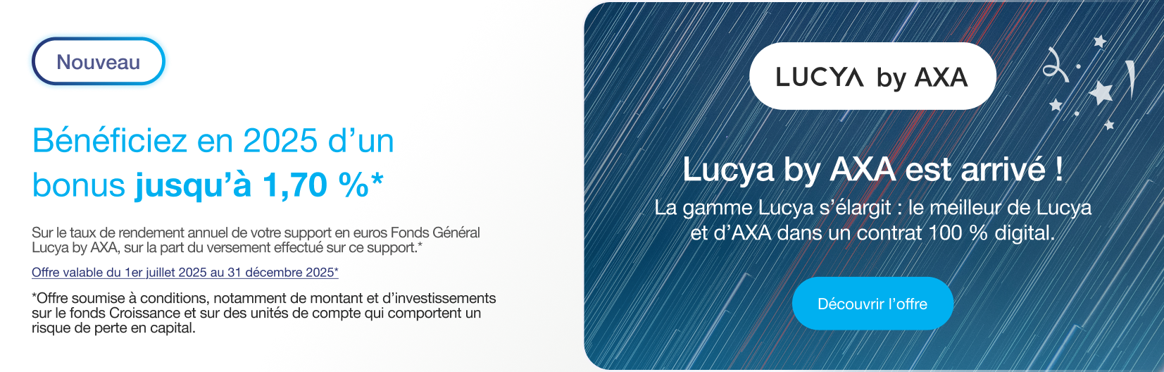 Assurance vie en ligne :Lucya by AXA