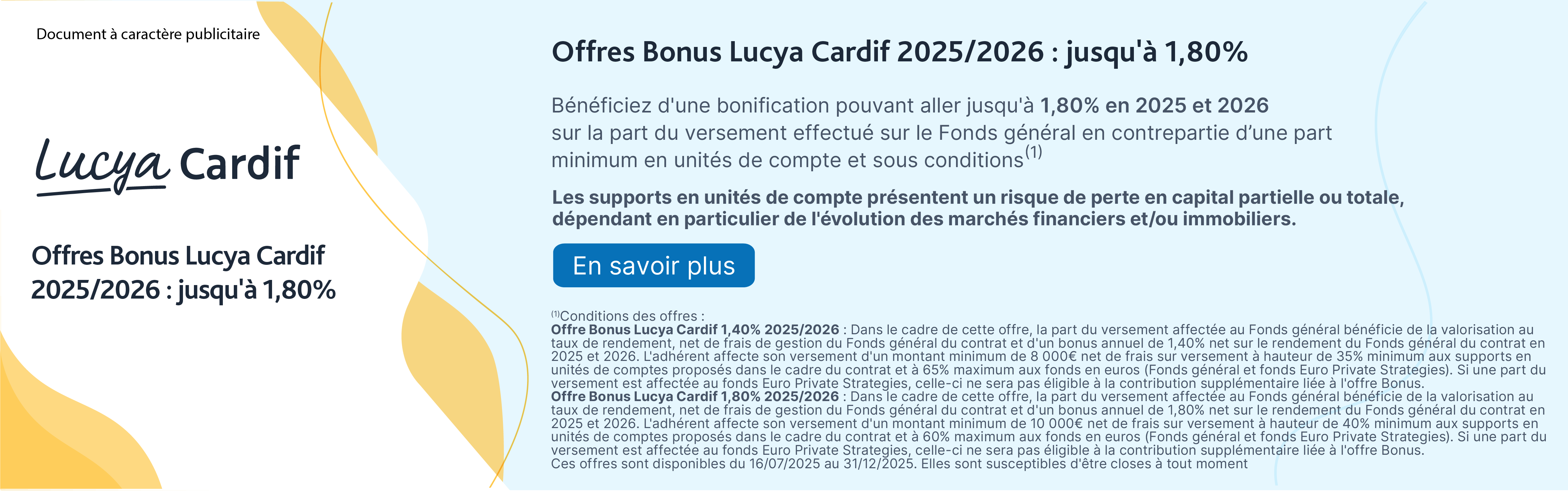 Assurance vie en ligne :Offre Bonus Lucya Cardif 2025/2026