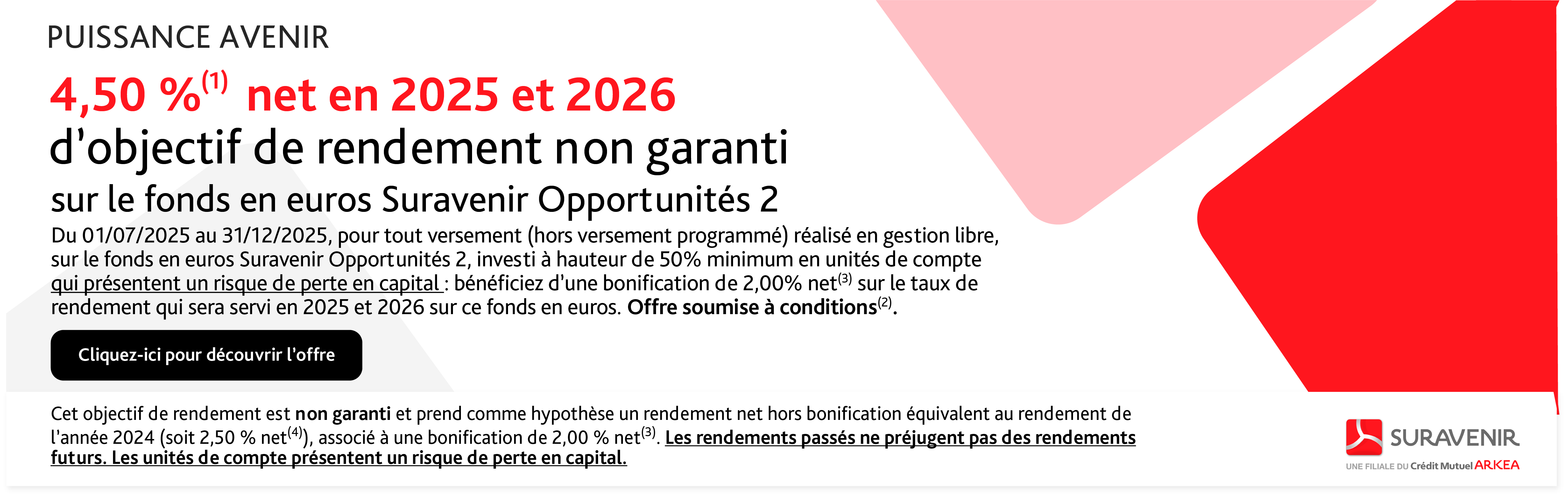 Assurance vie en ligne :Offre spéciale Puissance Avenir<sup>(*)</sup>