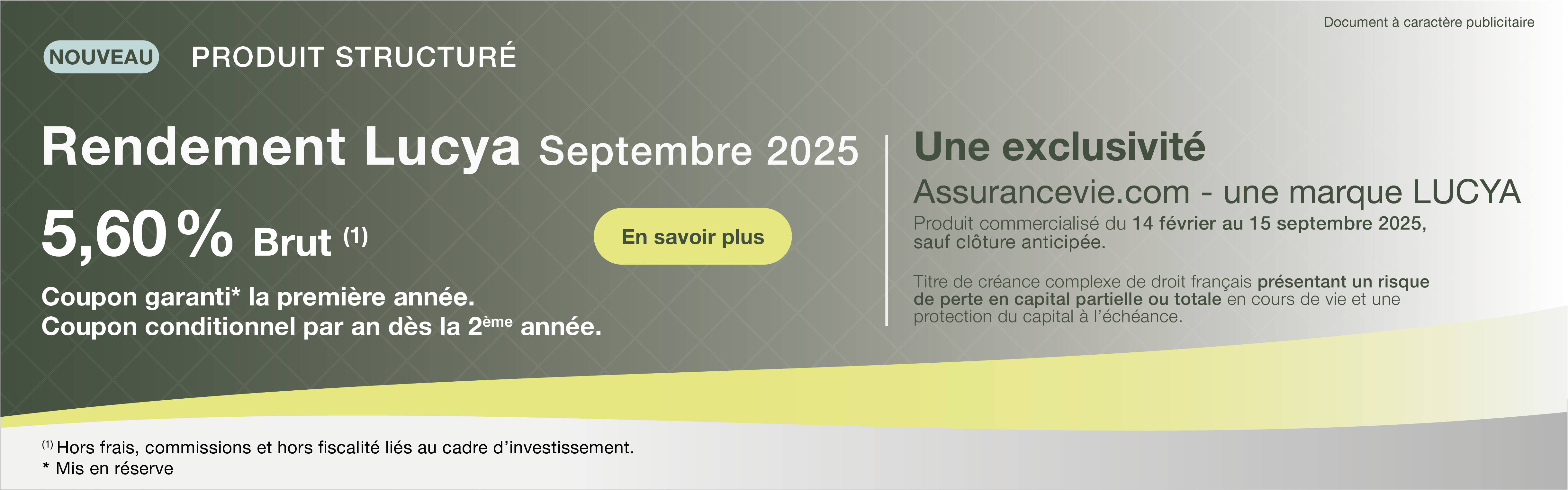 Assurance vie en ligne :Rendement Lucya Septembre 2025