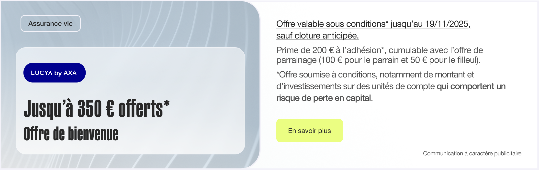 Assurance vie en ligne :LUCYA by AXA