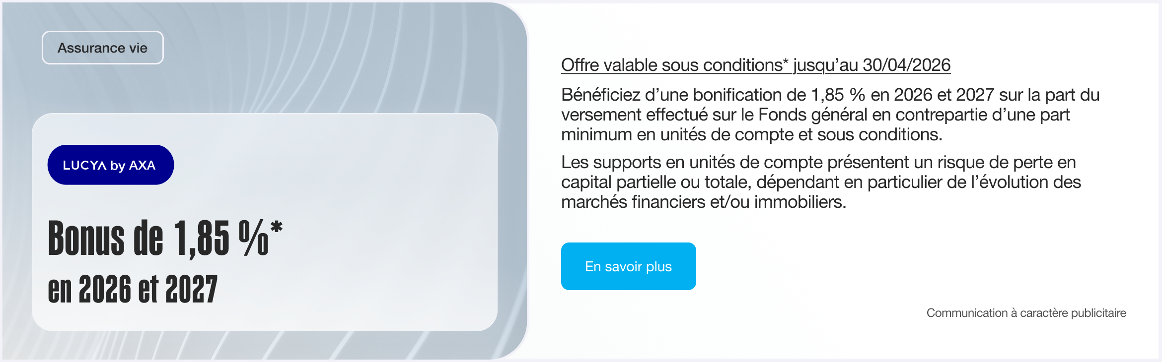 Assurance vie en ligne :Offres Bonus Lucya by AXA