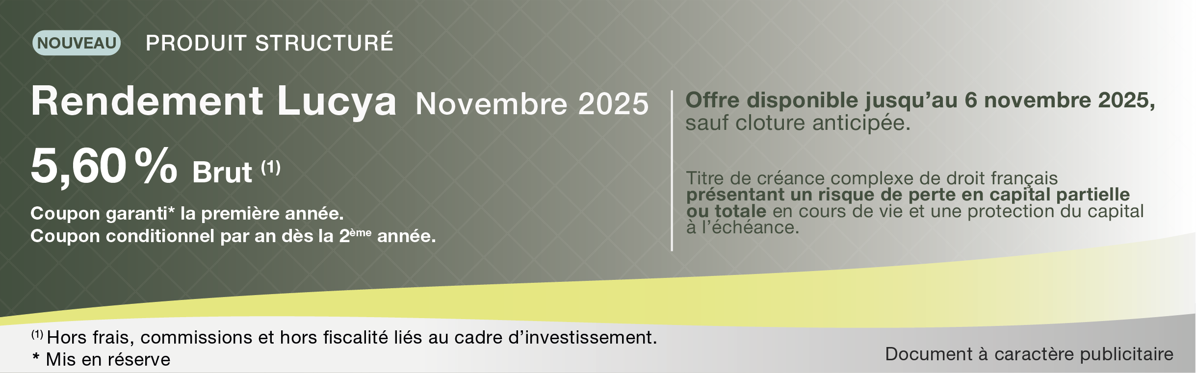 Assurance vie en ligne :Rendement Lucya Novembre 2025